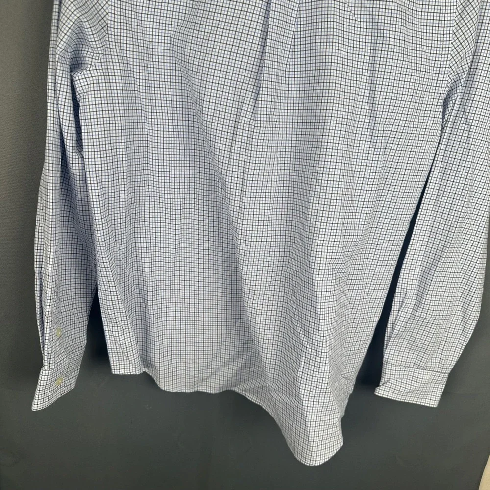 Ralph Lauren Natural Stretch Button Down Shirt Blue White Check XL Boys/Mens XS